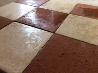 ANTIQUE RECLAIMED STONE FLOOR OF STONE AND TERRACOTTA, THICKNESS 2 CM ,WIDTH CM 33 X 33,(12,99 inc )  OTHER STOCKS OF OTHER COLORS AND SIZES AVAILABLE IN FORTE DEI MARMI,FOR OTHER INFORMATION DON